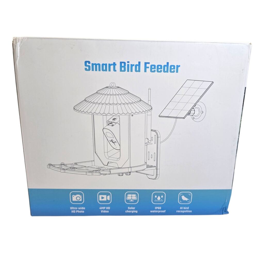 AI Smart Bird Feeder HD Video Waterproof Solar Charging Remote Control Camera